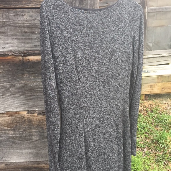 Loft gray dress with side ruching - Picture 2 of 6